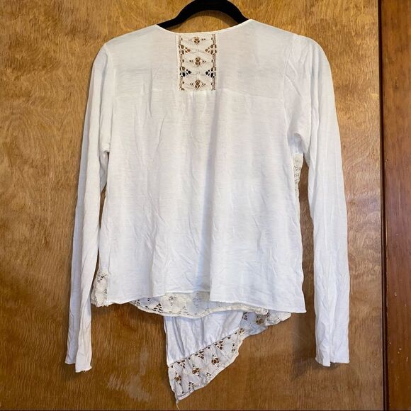 🍄 Tiny by Anthropologie White Hippy Boho Lace Top - Picture 7 of 7